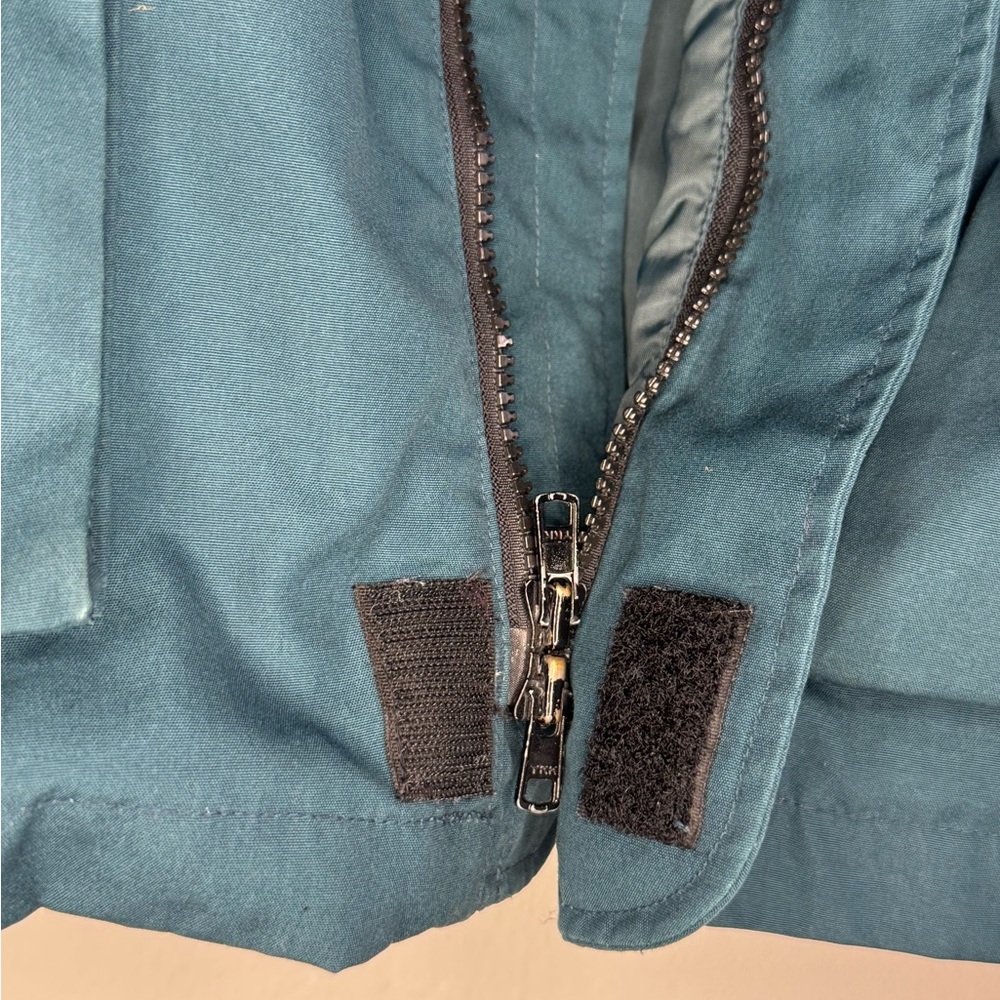 Vintage Eddie Bauer Teal Parka Jacket L Flannel Lined - Picture 6 of 13